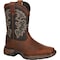 Durango Kids Western Boot, 7 M, Leather, 8 in H, Tan Black DWBT048 - alternate 1